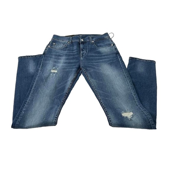 NWT! 7 for All Mankind Paxtyn Superlative Skinny Jean 30W X 32L - Picture 4 of 8